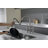 17.32" Bridge Kitchen Faucet with Pull Down Sprayer, Bridge Faucet for Kitchen Sink 3 Holes-104561431