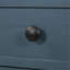 Console Console avec deux tiroirs de rangement et une tablette inférieure pour le salon et l'entrée (bleu marine antique)