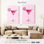Impression sur toile rose martini-1817565577