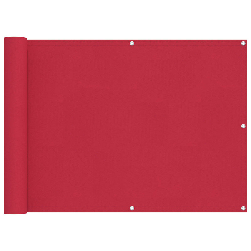 Vidaxl Balcony Screen Outdoor Privacy Screen Fence Patio Screen Oxford Fabric, Burgundy, 75cm H x 800cm W