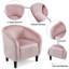 Fauteuil demi-tonneau en velours 70,612 cm de largeur Robeon-1111757424
