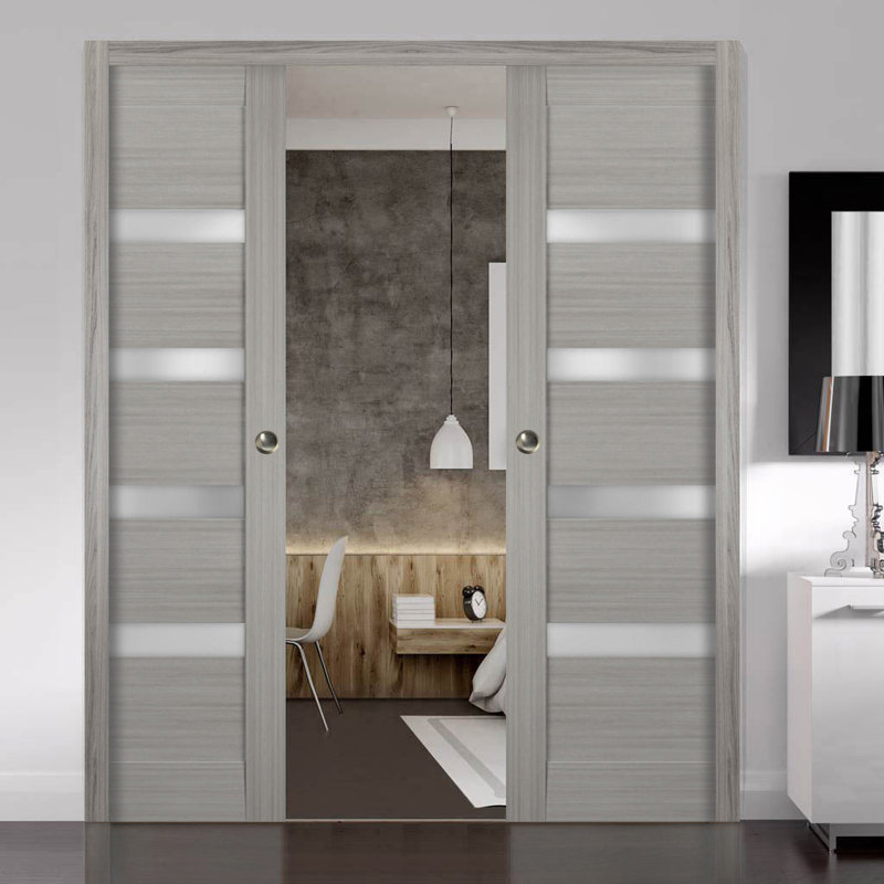 Portes coulissantes en verre Lucia, 72 po x 80 po