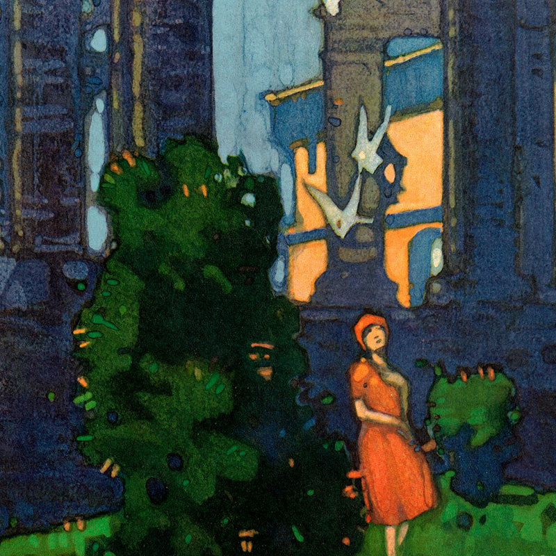 Rétro 1929, Chicago Michigan Ave, affiche de voyage, art mural