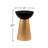  Modern Accent Hourglass Design Side Table with Matte Black Wooden Bowl Top-79573792