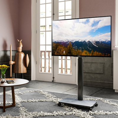 Abbing Floor TV Stand for 32-65 Inch Tvs, Modern Tall Corner TV Stands for Bedroom, Height Adjustable by Symple Stuff
