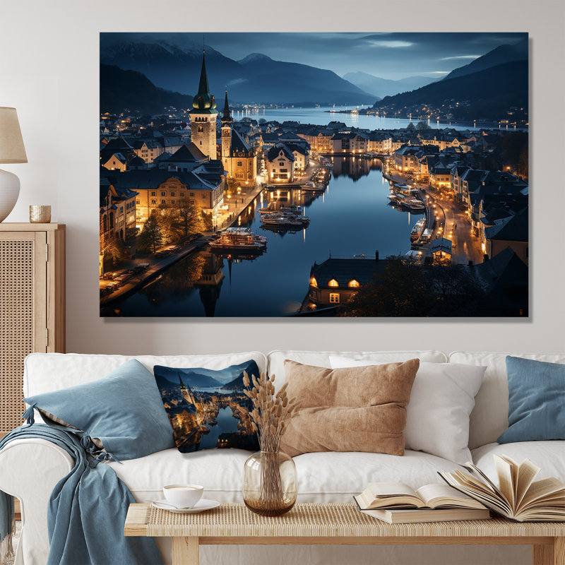 Faux de l'Allemagne, Allemagne, Alesund, art mural, Toile tendue, H 40 po x l 60 po x P 1,5 po