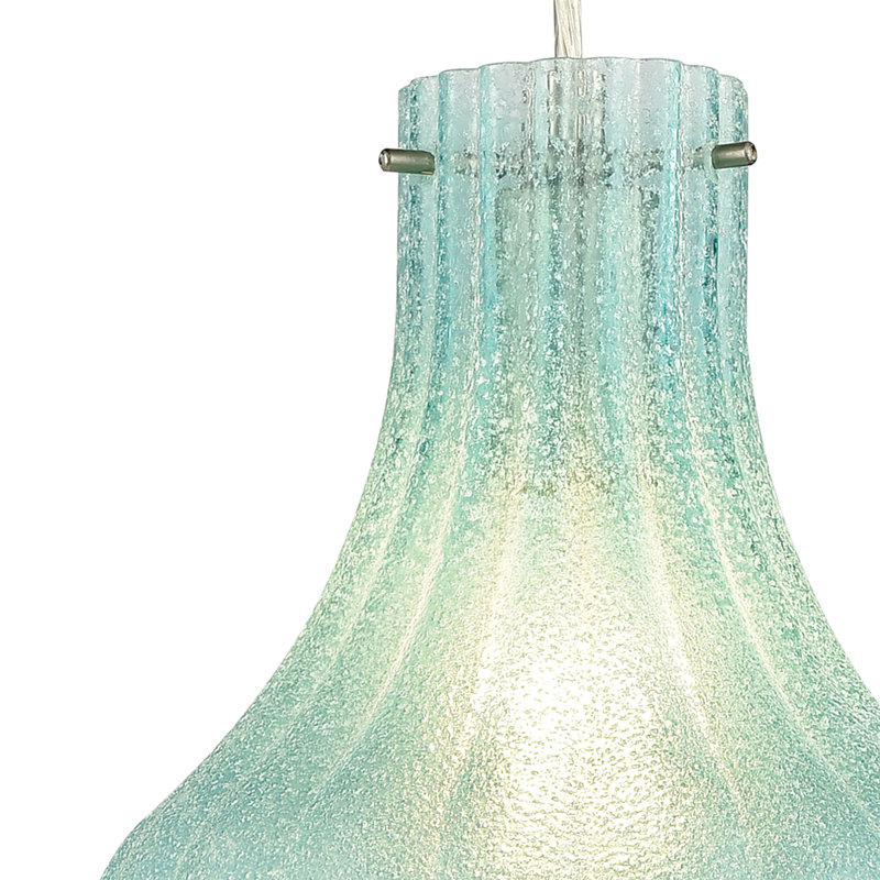 Mini-luminaire suspendu 1 lumière Coastal Scallop, Bleu, Vert