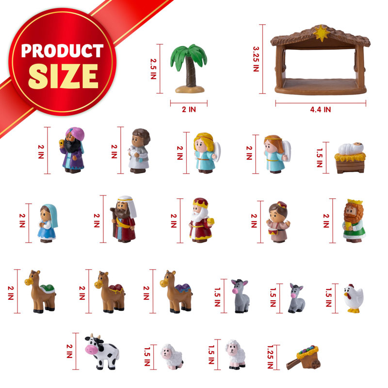 Figurine 23 pièces de Noël