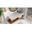 Lavabo de salle de bain mural en résine gris matte 47,2 "x 19,7" Badeloft WT-04-C-MGRY-138216682