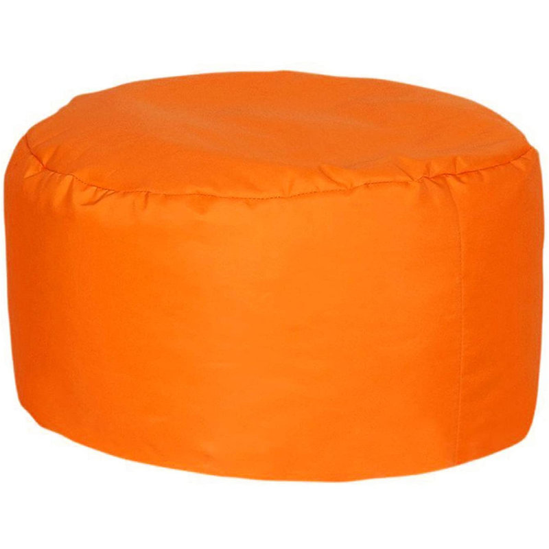 Polyester Outdoor Friendly Refillable Classic Bean Bag, Beans, Orange