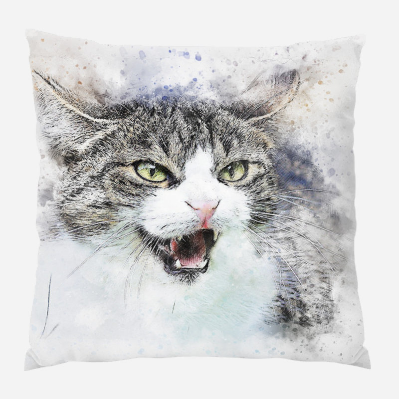 Housse et insert de coussin carré Driggers, Microsuède, Intérieur
