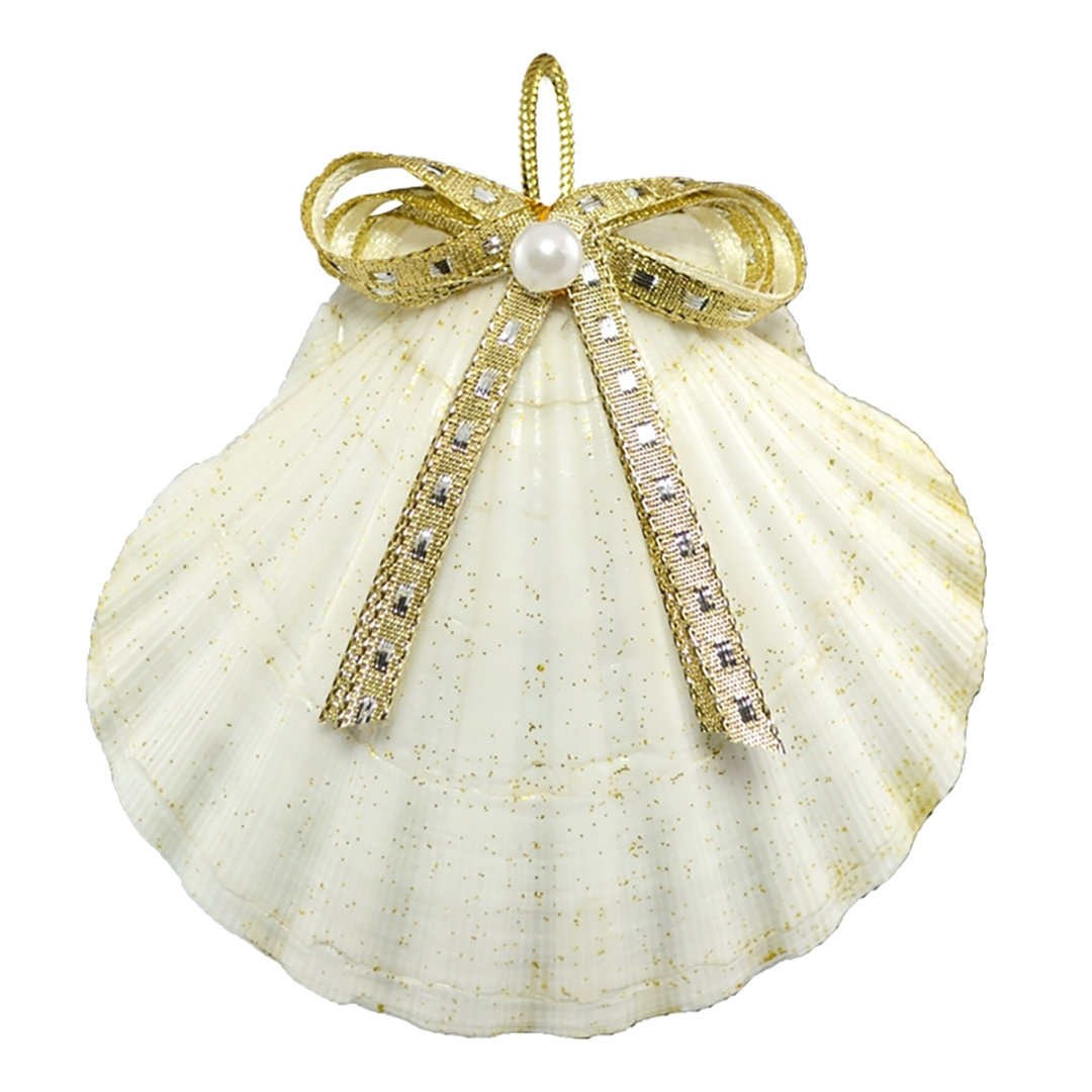 Bow Scallop Hanging Figurine Ornament (Set of 6) The Holiday Aisle®