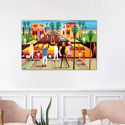 El Paseo Palm Springs by Charles Harker - Wrapped Canvas Print