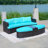 Anazco 89'' Wide Curved Patio Daybed with Cushions-90655526-64613535
