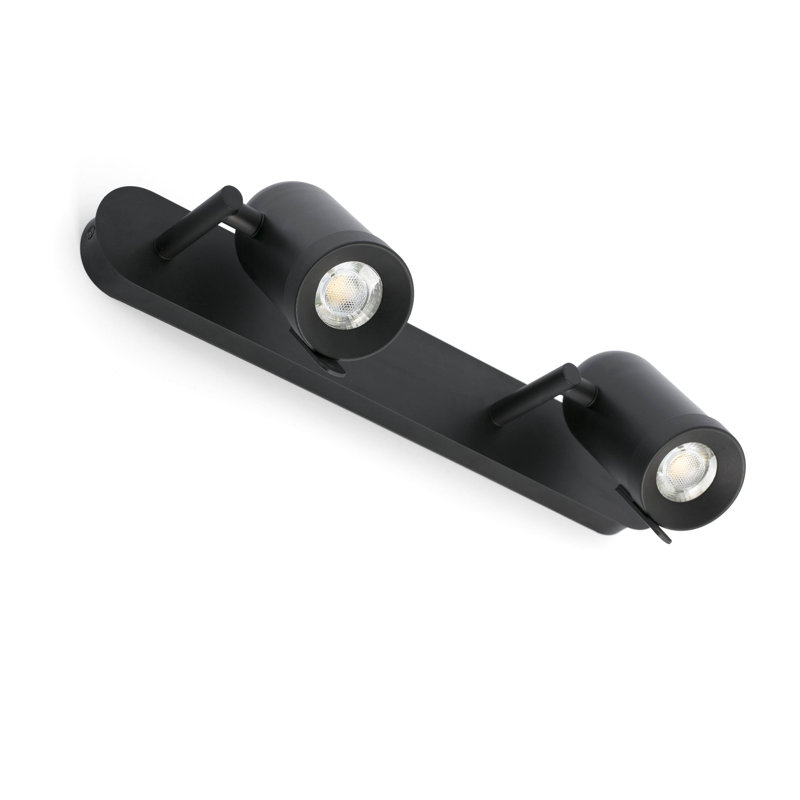 Hoskin 38cm 2 -Light Track Kit, Chrome, Black