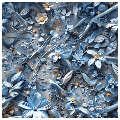 Floral Blue Blooms Comforter