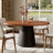 Modern Solid Wood Round Dining table - Stylish Wooden Kitchen Table With Sturdy Pedestal Base For Dining Room Kitchen & Home Decor-247169435