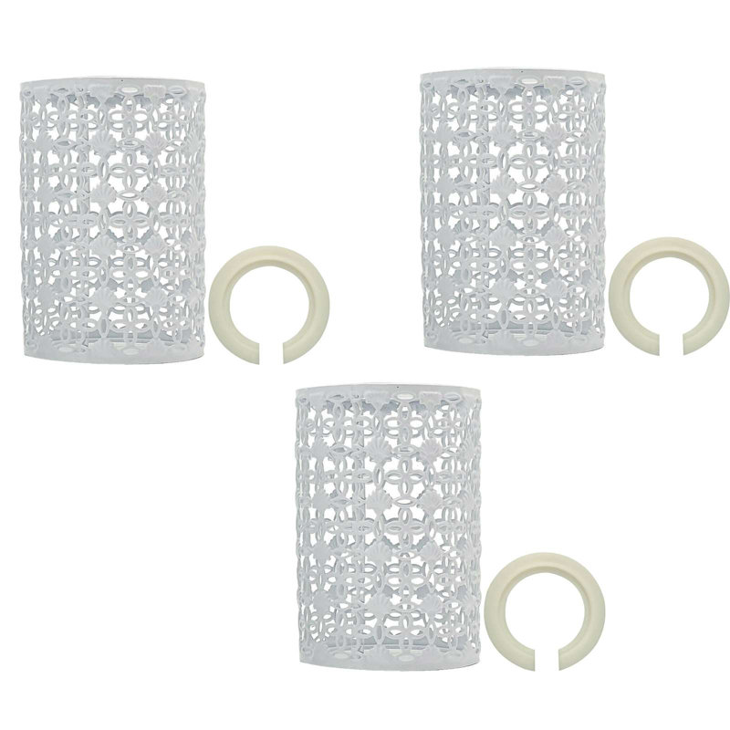 Hallenbeck Metal Drum Lamp Shade ( Screw On ), White