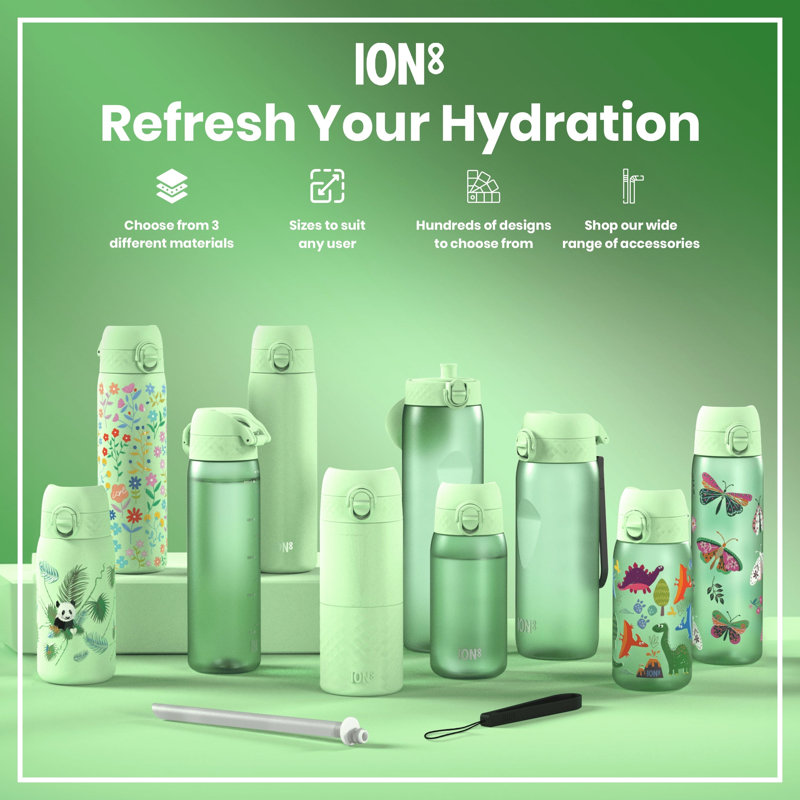 Ion8 Stainless Steel Water Bottle, Dinosaurs
