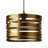 14"W Gold-Tone Metal Drum Shade Pendant