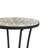 Patio Side Table With Shelf,Brown+Black