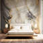 Adhésif décoratif gris et or gris marbré-72836478