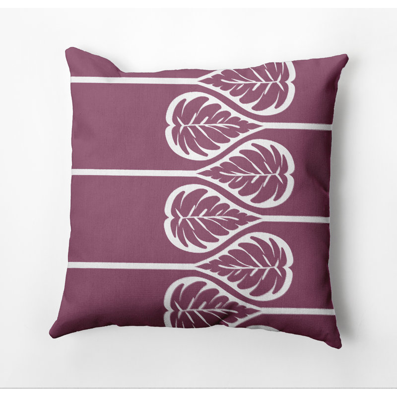 Housse et insert de coussin d'extérieur carré Botanical Blooms, Violet, 16 po x 16 po