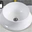 Lavabo de salle de bain vasque en céramique blanche