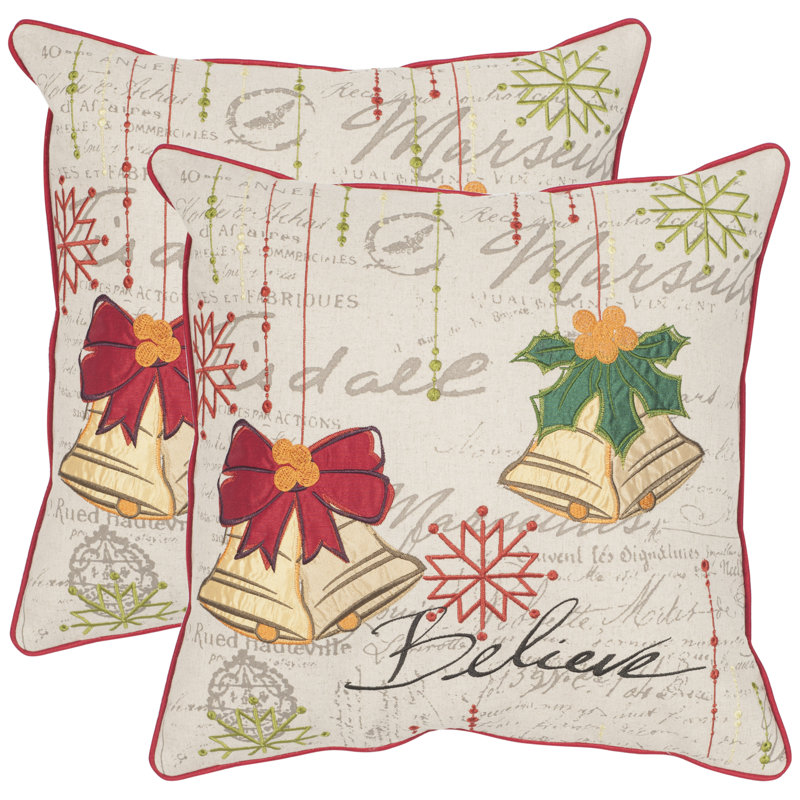 Feather Linen Throw Pillow
