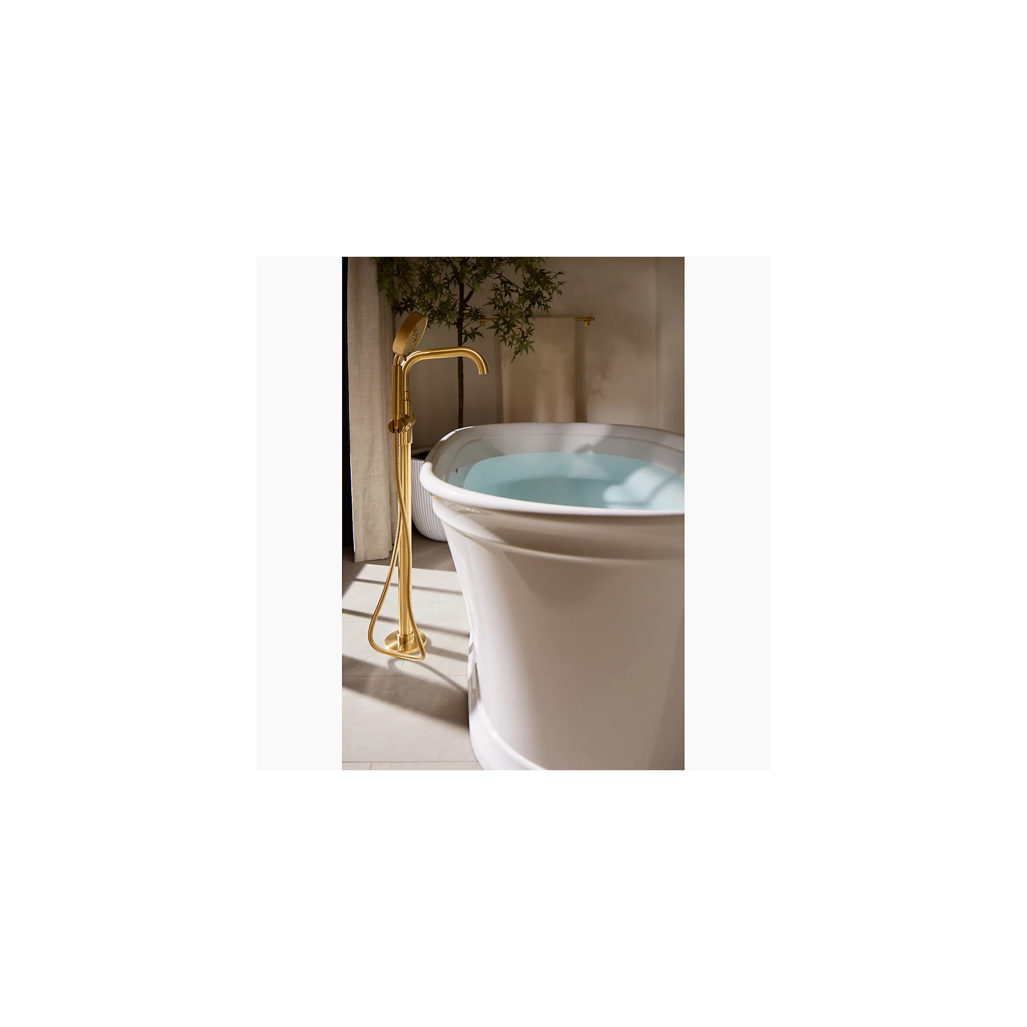 Castia by Studio McGee Towel Bar, Vibrant Brushed Moderne Brass, 2.5" H x 24" W x 3.25" D