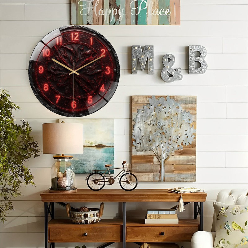 Horloge murale 12 po Red