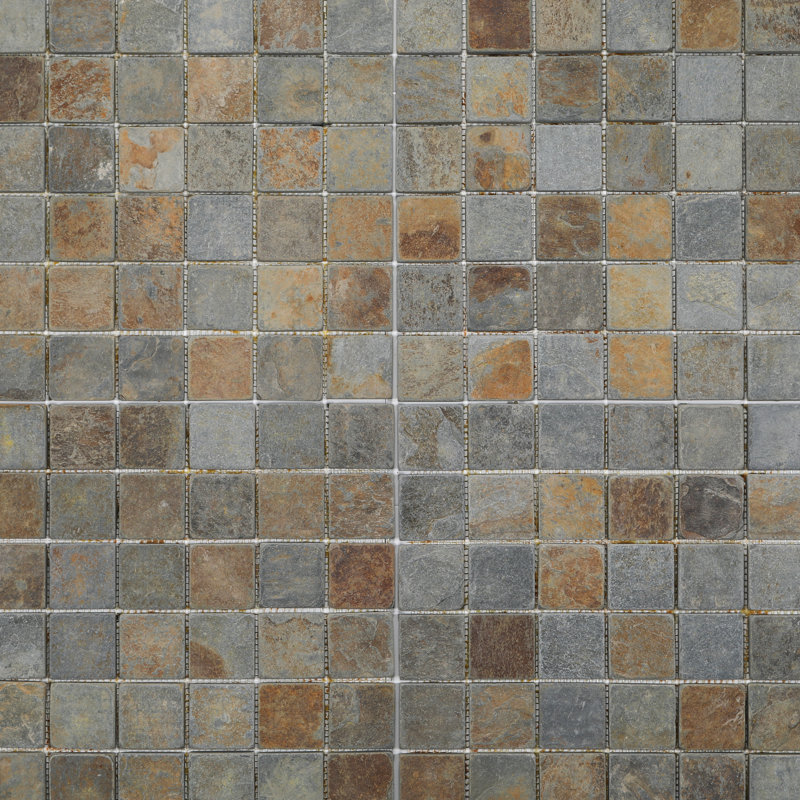 Carreau de mosaïque pour mur et plancher en ardoise 2 po x 2 po