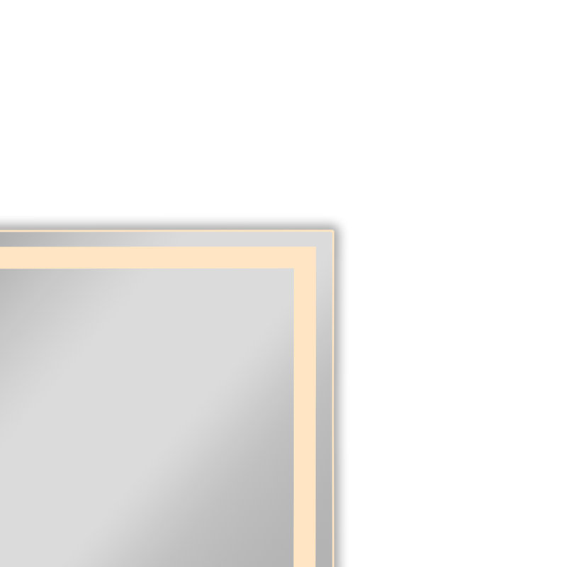 Bilol Glass Frame Mirror, 24" x 28"