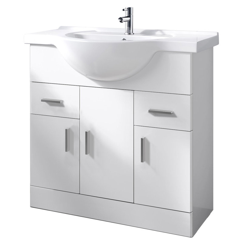 Avasophia 860mm Single Bathroom Vanity with Integrated Ceramic Basin