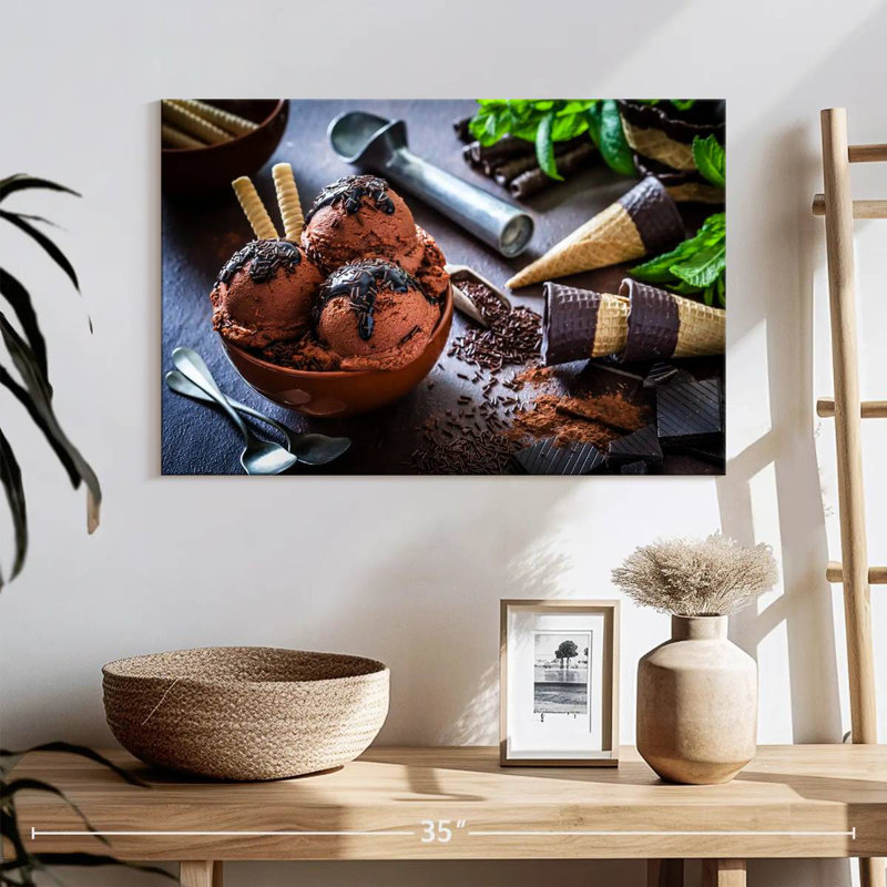 Yarlin Chocolate Ice Cream, 30" H x 45" W