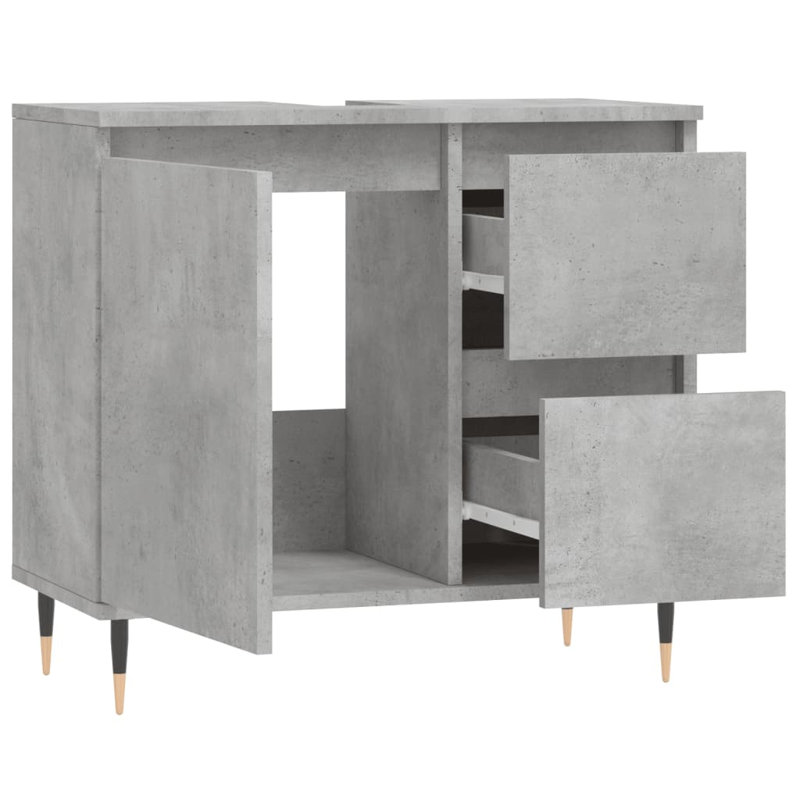Brizia Bathroom Cabinet, Concrete Grey