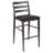H&D Ladder Back Bar Stool With Walnut Grain Metal Finish