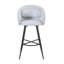 Swivel Upholstered Counter Stool with Metal Frame-2048617278