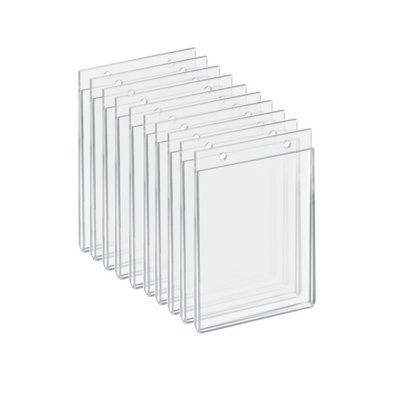 Cadre mural transparent en acrylique, 12,7 cm de large x 17,8 cm de hauteur - Format vertical/portrait, lot de 10