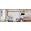 Lit double en bois de velours, gris-121070462