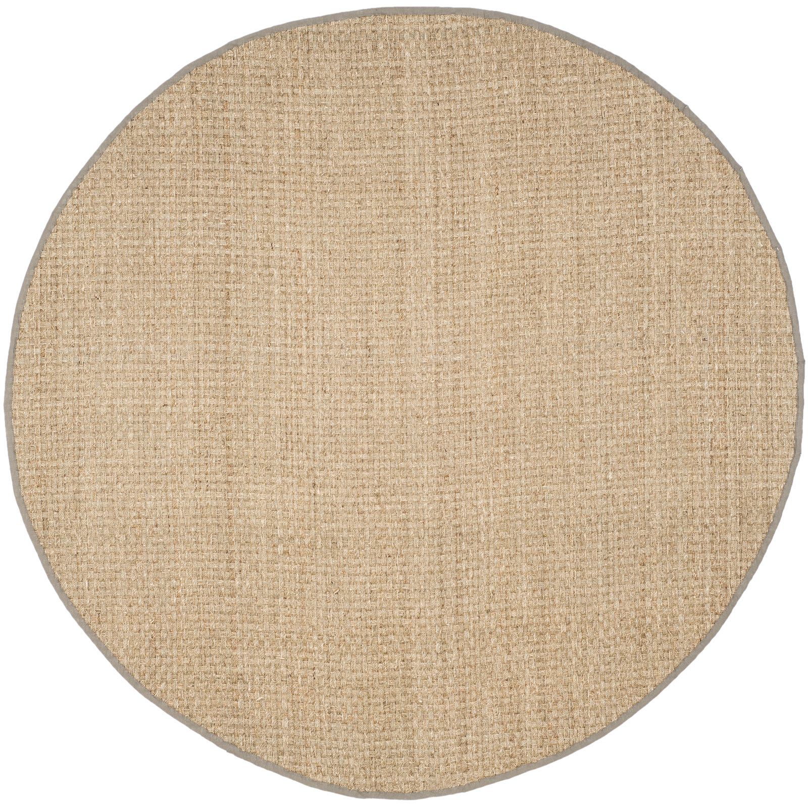 Lasone Natural Gray Seagrass Rug, Round 7'