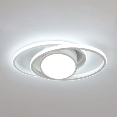 3-Light LED Double Ring Flush Mount Ceiling Light