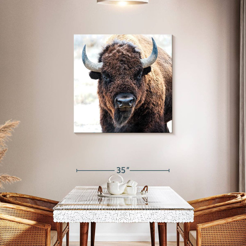 Brampt American Bison - A National Treasure, 36" H x 36" W
