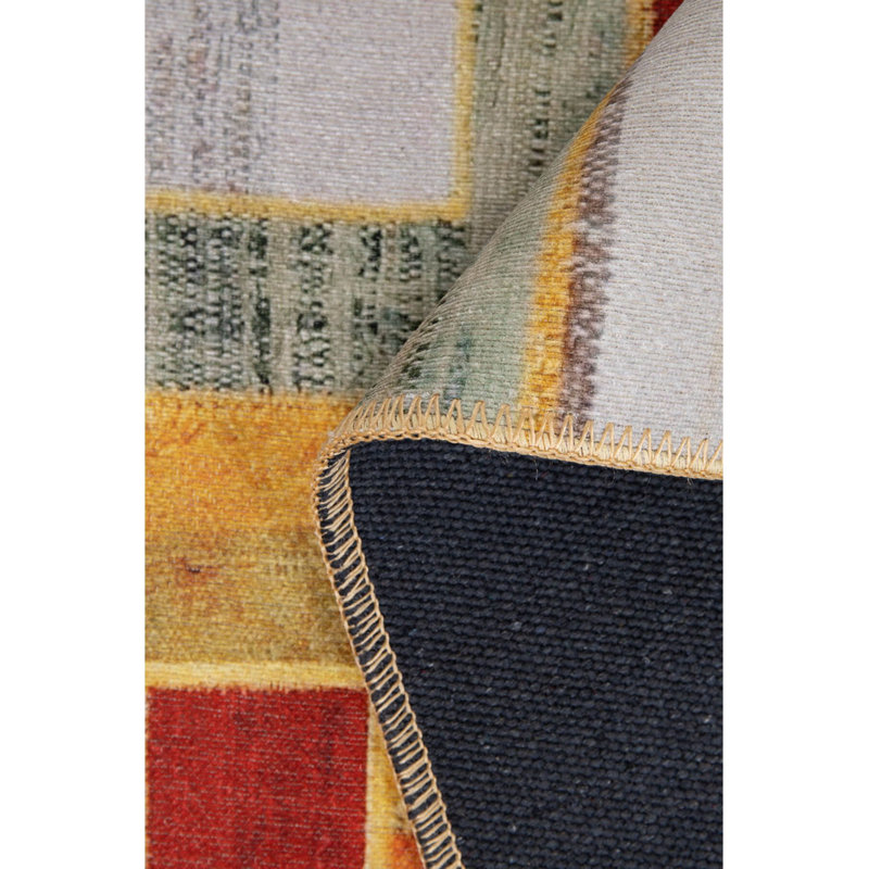 Tapis décoratif tissé coloré, Rectangle 3 pi 10 po x 5 pi 3 po