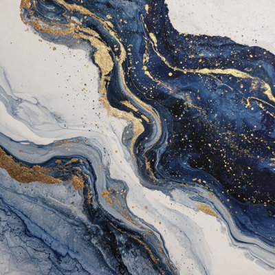 «Golden Tide Veins», art mural sur toile tendue