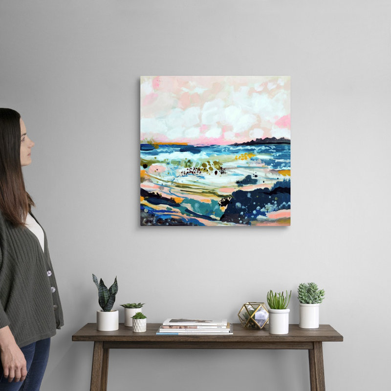«Surfscape IV» par Karen Fields - reproduction d'art, Toile tendue, H 24 po x l 24 po x P 1,25 po