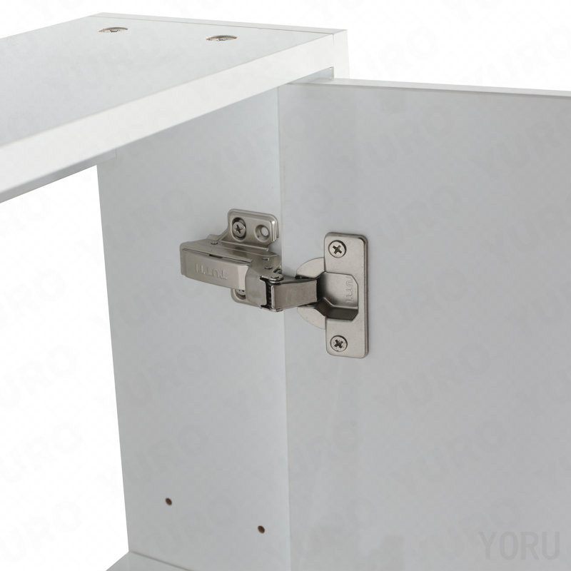 Armoire murale de salle de bain 24 po, portes à fermeture en douceur, conception à fixation flottante, blanc brillant (emballage Kd)
