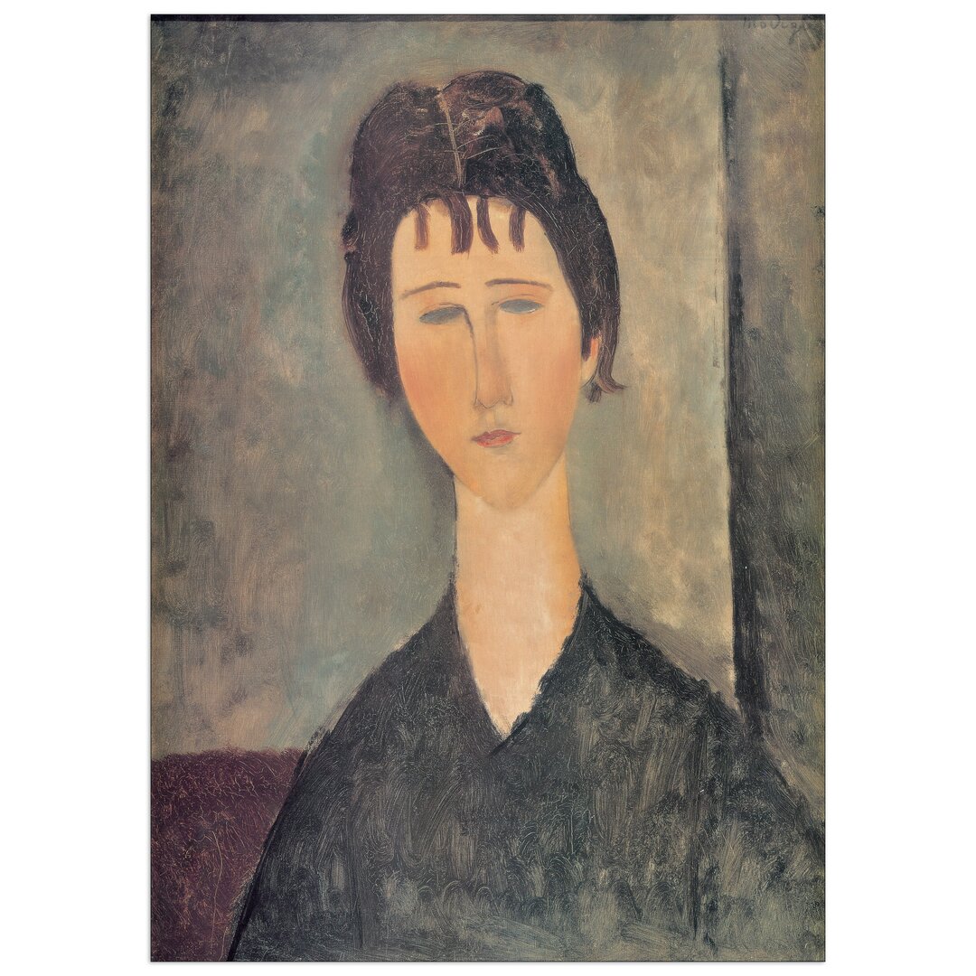 Paneel "Femme Brune" von Modigliani, Kunstdruck