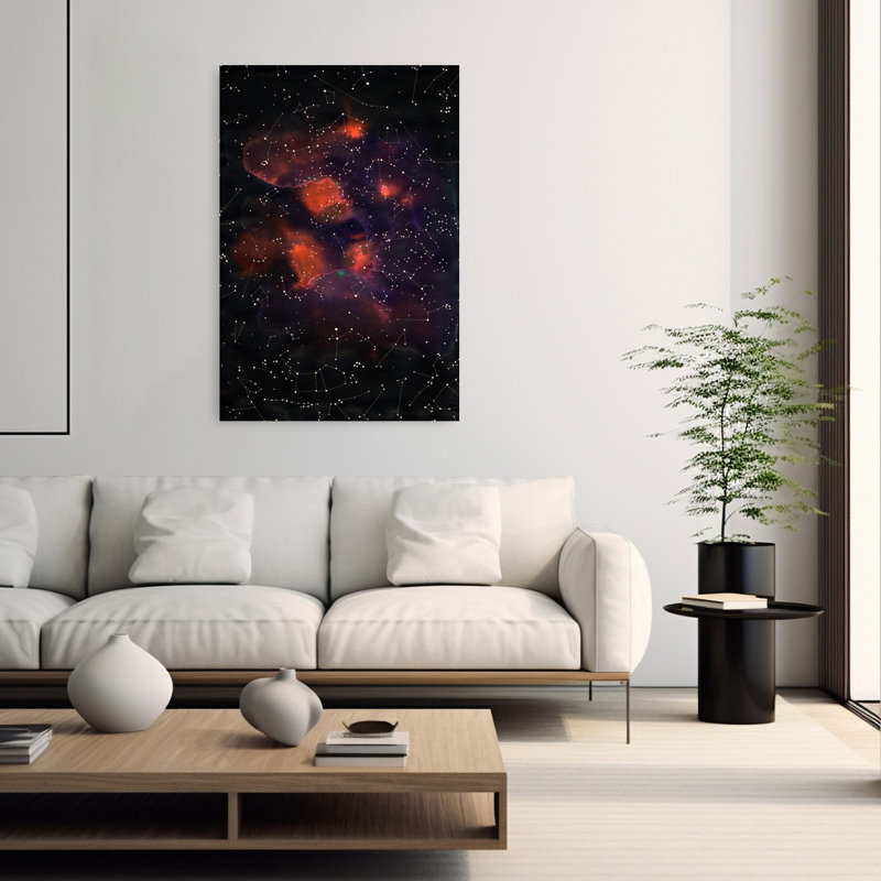 «Deep Space Constellations», art contemporain contemporain, paysage naturel, 60" H x 40" W