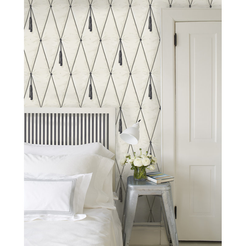 Drapery Wallpaper, Bone